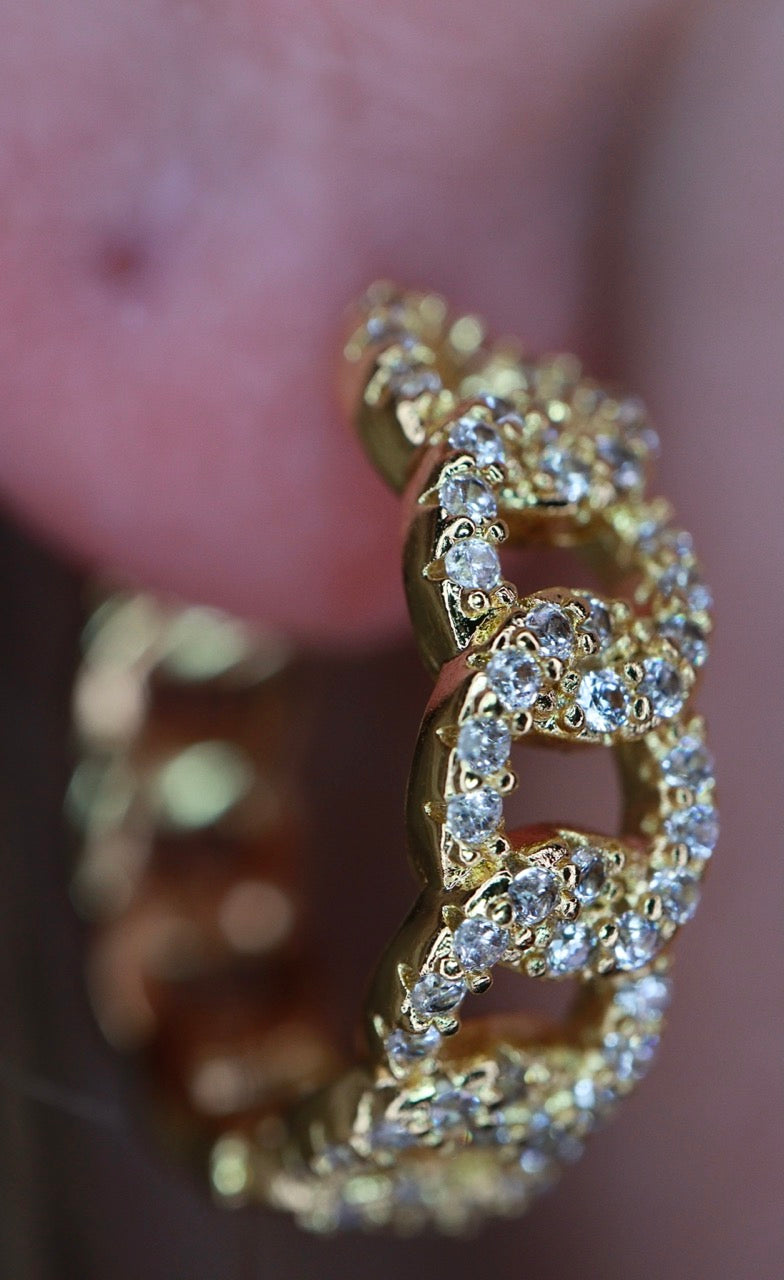 Cuban Day'n Night Hoop Øredobb Gull med øredobber