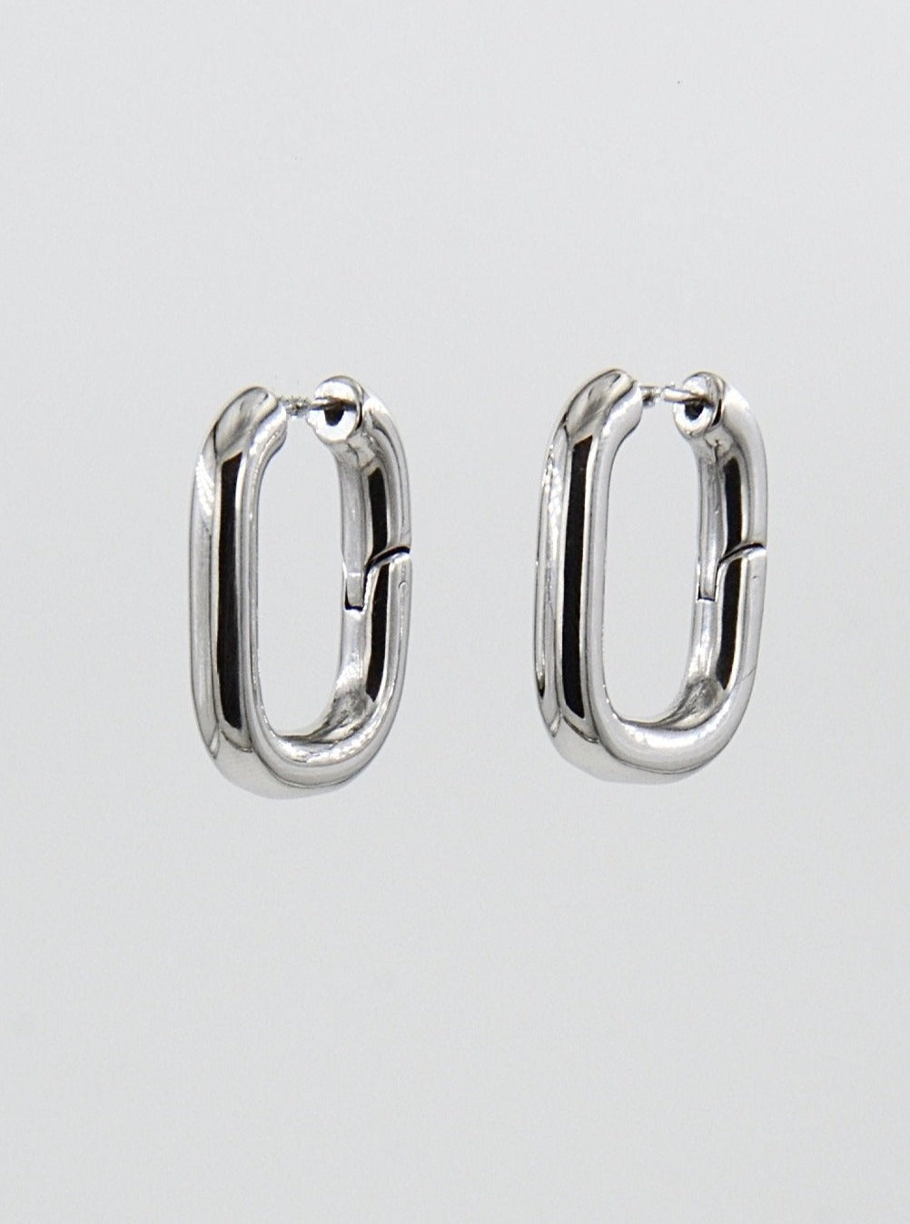 Graphica Øredobb Square Hoop Firkantet Sølv
