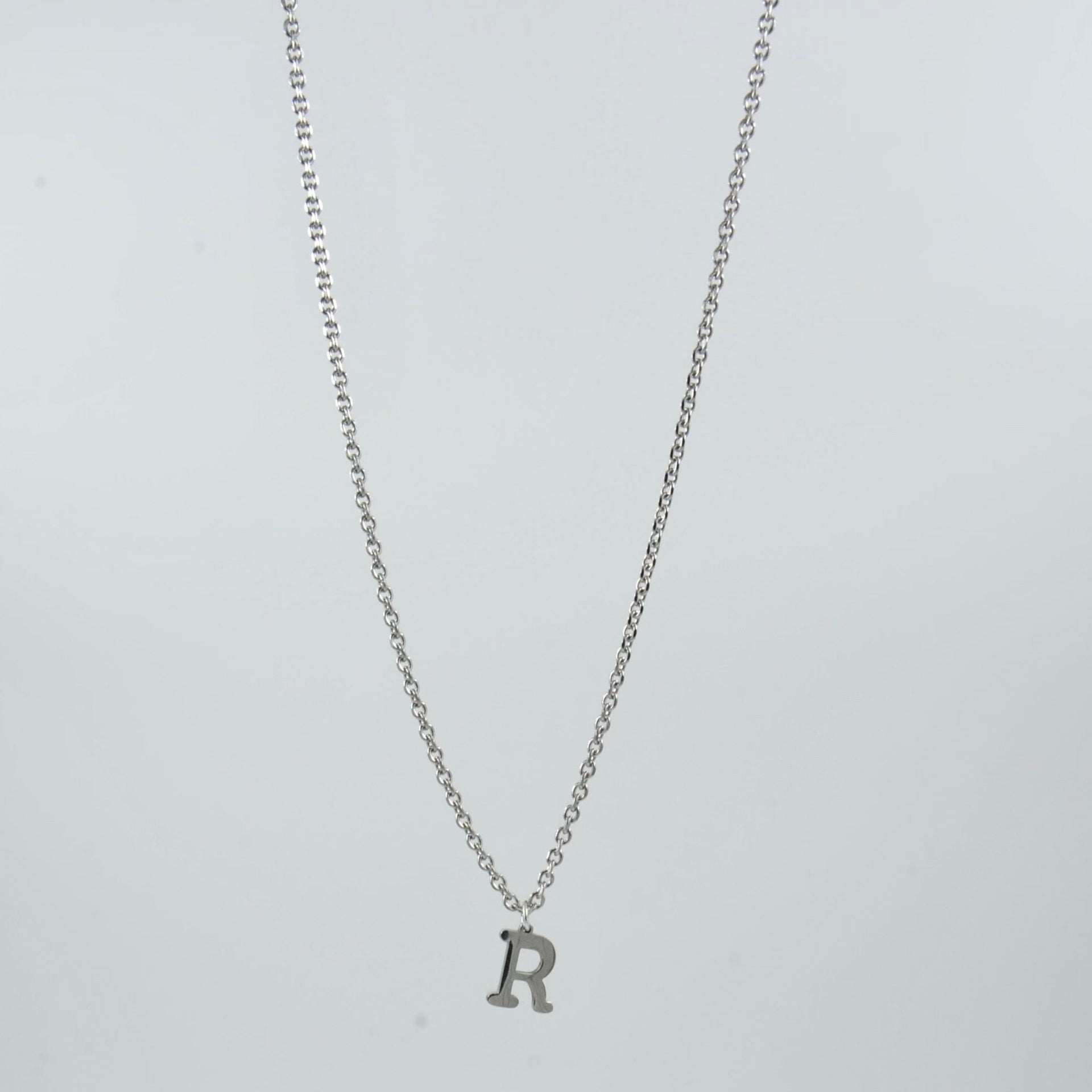 Choker initial halskjede med initial sølv 