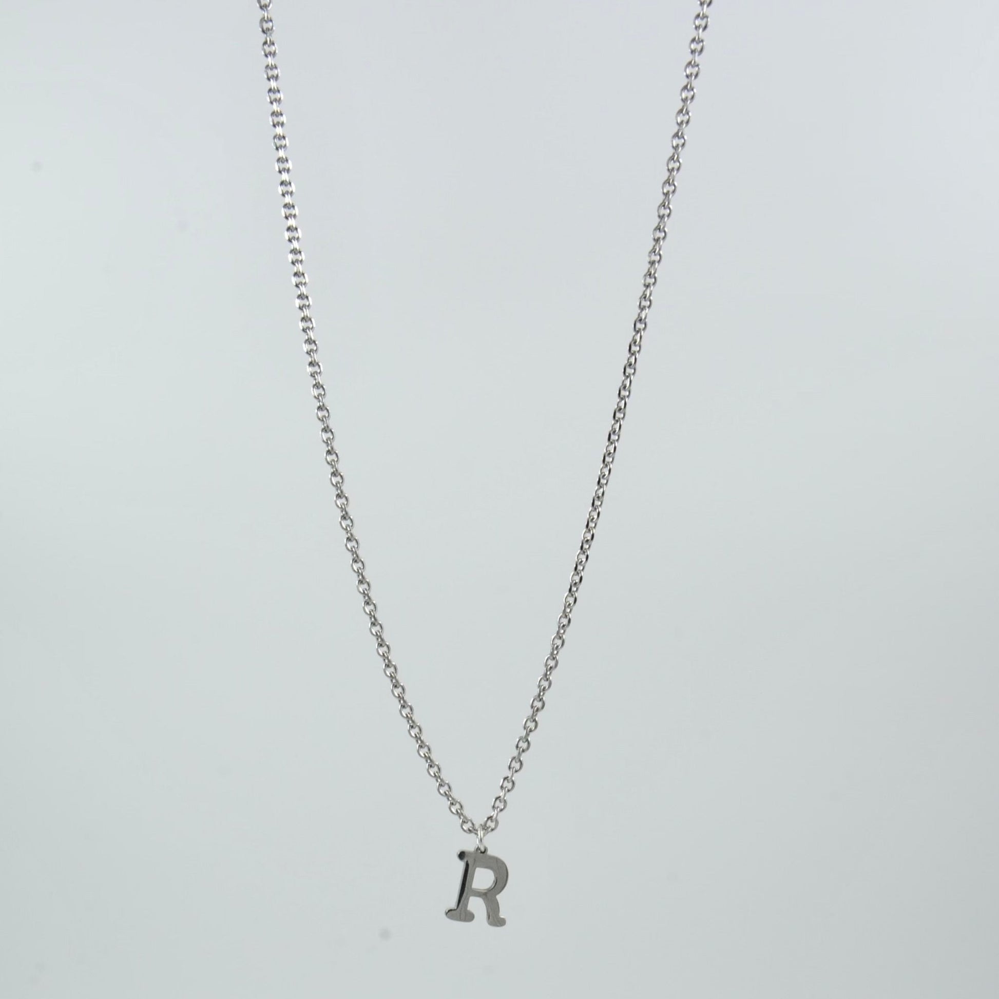 Choker initial halskjede med initial sølv 