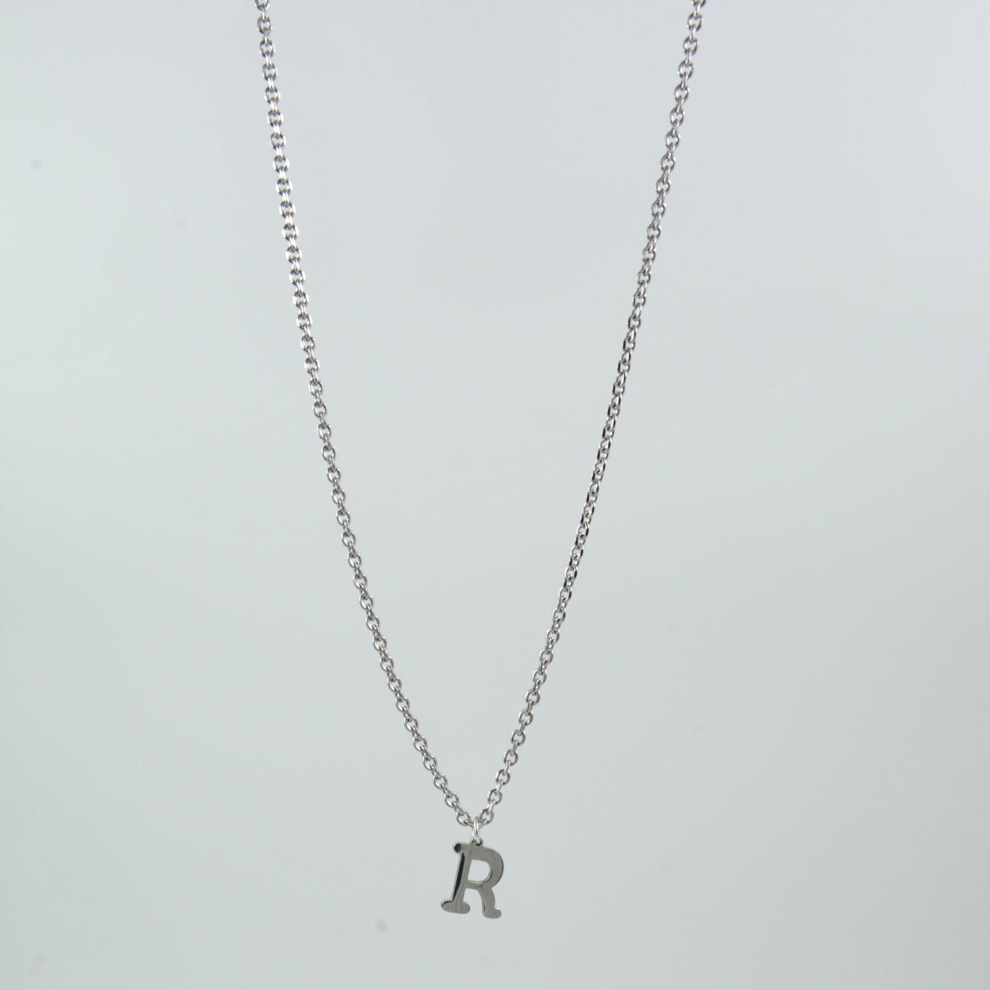 Choker initial halskjede med initial sølv 