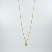 Choker initial halskjede med initial gull 